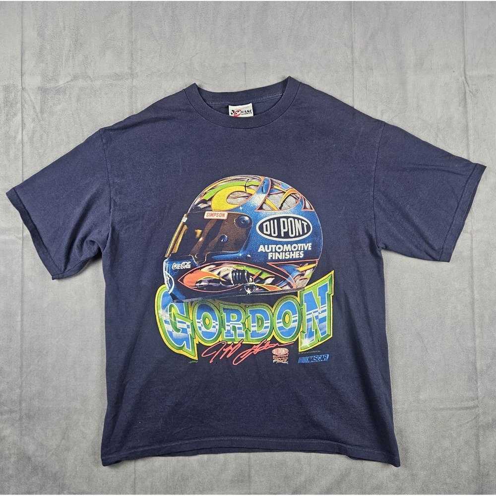 Vintage Jeff Gordon 1996 NASCAR DuPont Shirt XL USA Nutmeg Chase Racing Tee